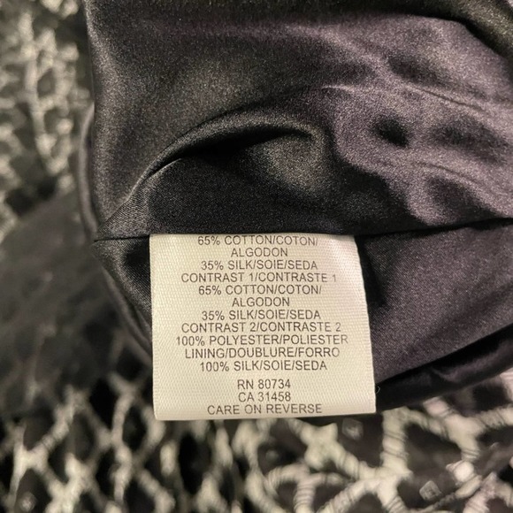 BCBG MaxAria Spaghetti Strap Black White Dress with Sequins Size 12 - Picture 13 of 14